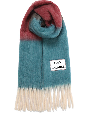 Shawl Gerecycled Find Balance Sea Blue