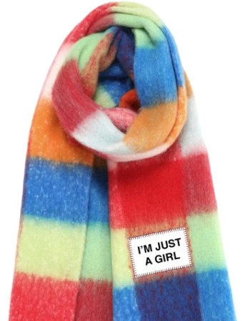 Shawl Gerecycled Just A Girl Multi detail