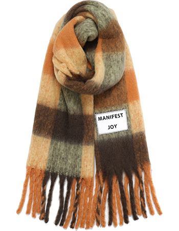 Shawl Gerecycled Manifest Joy Brown