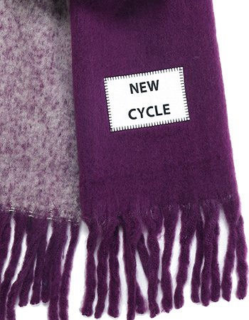 Shawl Gerecycled New Cycle Purple detail