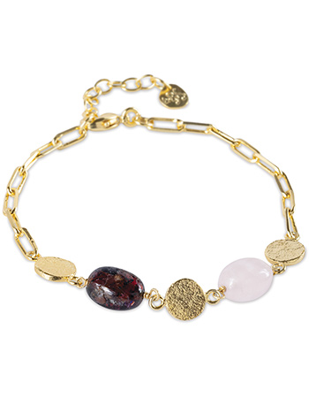Armband Aesthetic Rose Quartz Garnet