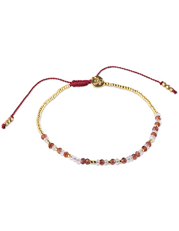 Armband Sparkling Garnet Rose Quartz