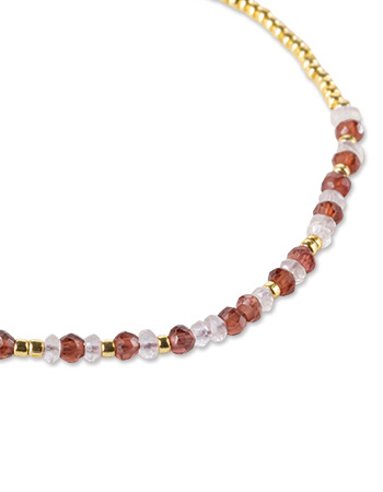Armband Sparkling Garnet Rose Quartz detail