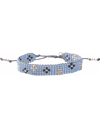 Armband Fire Blue Lace Agate Silver