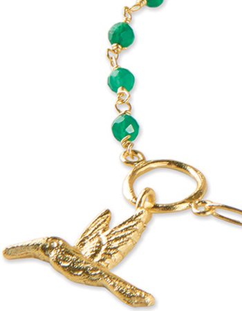 Vergulde Armband Flowing Aventurine detail