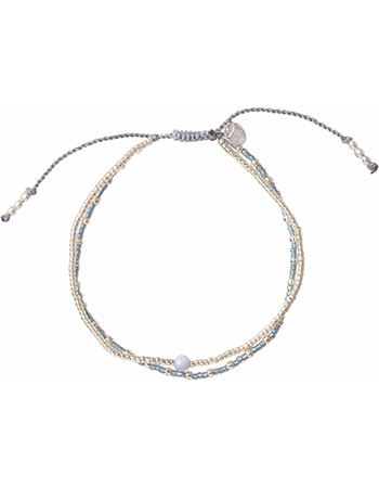 Armband Friendship Blue Lace Agate Silver