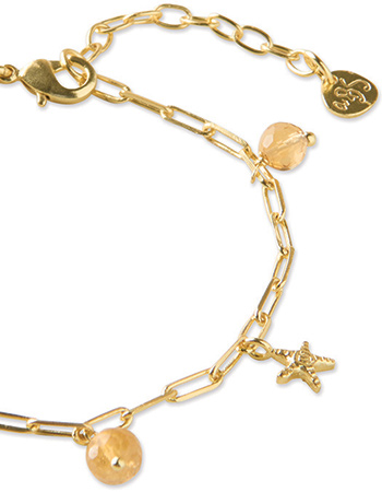 Vergulde Armband Imaginary Citrine detail