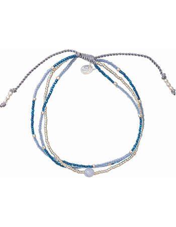 Armband Party Blue Lace Agate Silver
