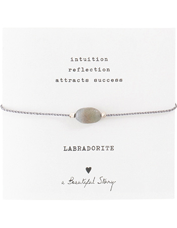 Armband Gemstone Card Labradorite Silver