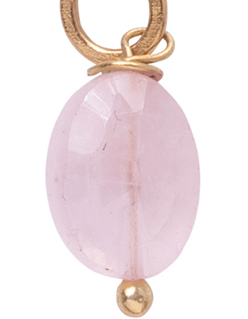 Mix And Match Hanger Rozenkwarts Gold Plated detail