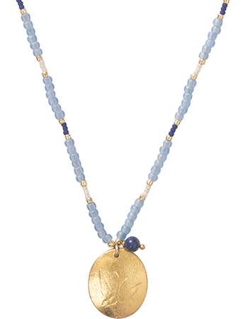 Ketting Prayer Lapis Lazuli Gold detail