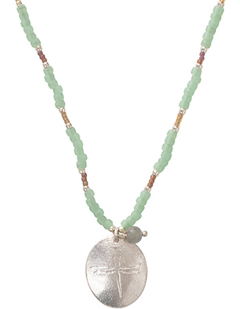 Ketting Prayer Labradorite Silver detail