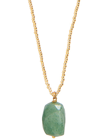 Goudkleurige Ketting Calm Aventurine detail