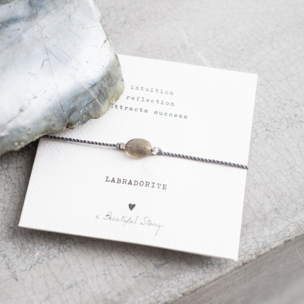 Armband Gemstone Card Labradorite Silver