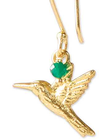 Vergulde Oorbellen Generous Aventurine detail