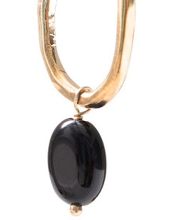 Oorbellen Graceful Black Onyx Gold detail