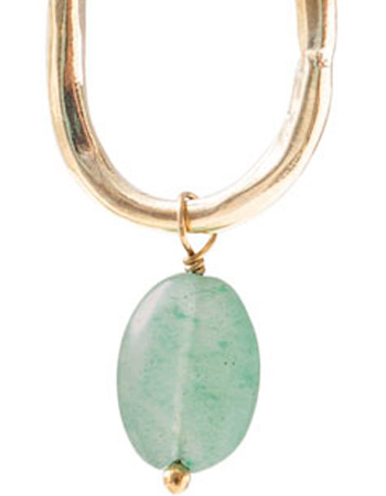 Oorbellen Graceful Aventurine Gold detail