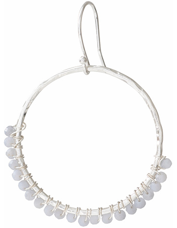 Oorbellen Kindness Blue Lace Agate Silver detail