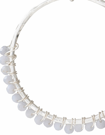 Oorbellen Kindness Blue Lace Agate Silver detail