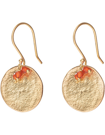 Oorbellen Precious Carnelian Gold