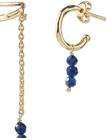 Oorbellen Miraculous Lapis Lazuli detail