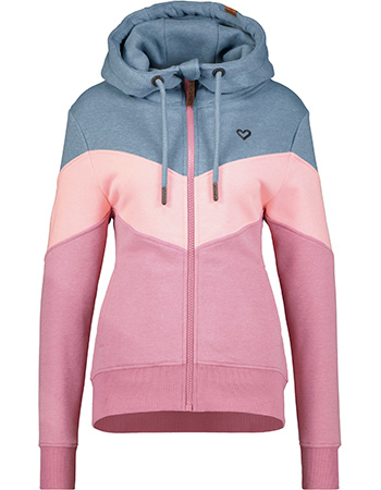Vest Rits Sweat Stellinaak A Mauve Melange
