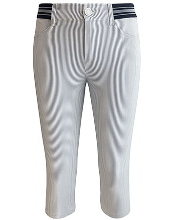 Capri Broek Anna Sporty Stripe White