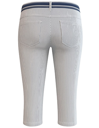 Capri Broek Anna Sporty Stripe White detail