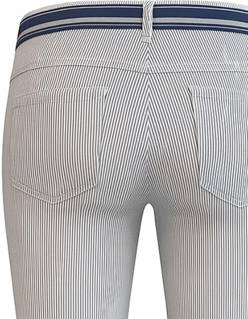 Capri Broek Anna Sporty Stripe White detail