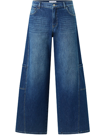 Jeans Liva Cargo Wide Leg Mid Blue Used