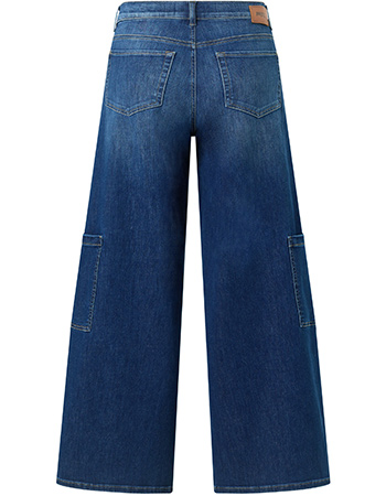 Jeans Liva Cargo Wide Leg Mid Blue Used detail
