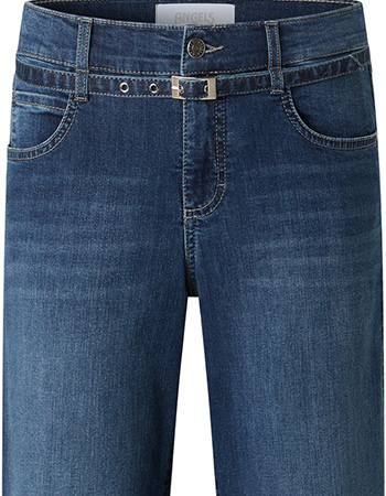 Jeans Liz City Met Riem Mid Blue detail