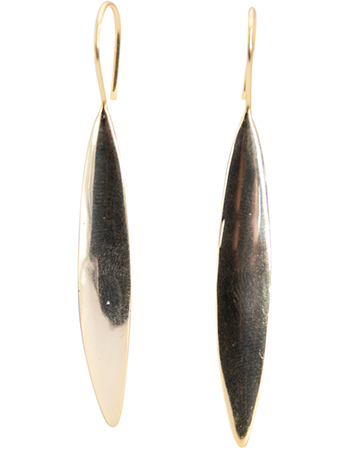 Oorbellen Leaves 18k Verguld