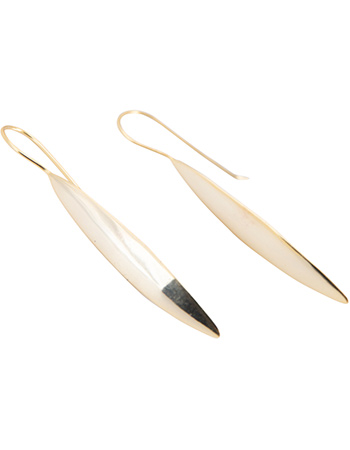 Oorbellen Leaves 18k Verguld detail