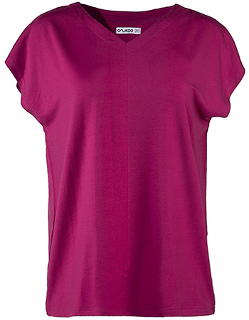 Shirt Anu V Hals Fuchsia