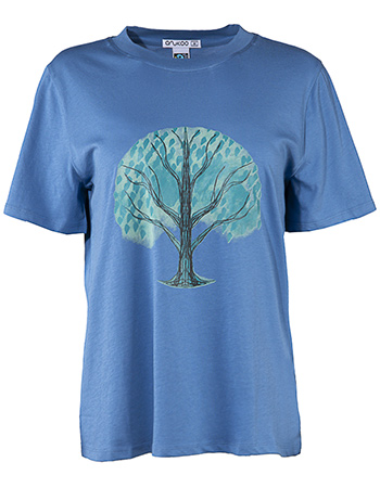 T‑shirt Boxy Tree Blue