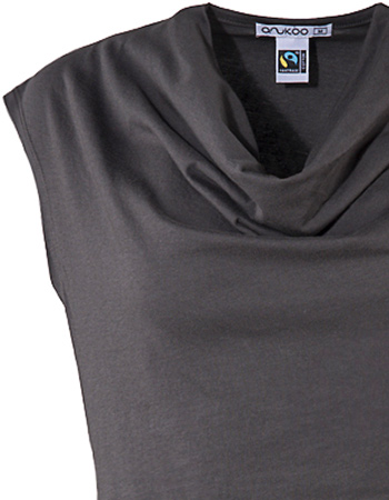Shirt Anu Watervalhals Grijs detail