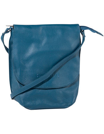 Leren Tas Met Klep Petrol