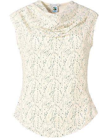 Top Feather Green Watervalhals Sand