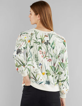 Sweater Ystad Flower Field Off White