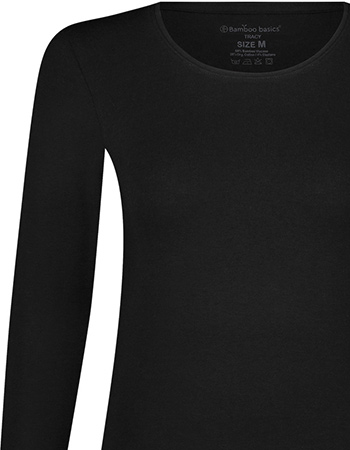 Longsleeve Thermo Merino Bamboo Black detail