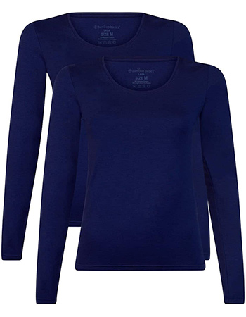 Longsleeve Lara Bamboe 2 Pack Navy