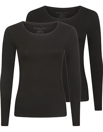 Longsleeve Lara Bamboe 2 Pack Zwart