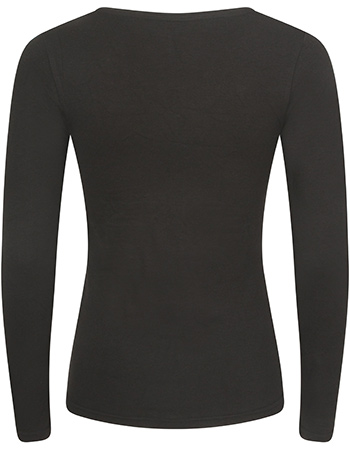 Longsleeve Lara Bamboe 2 Pack Zwart detail