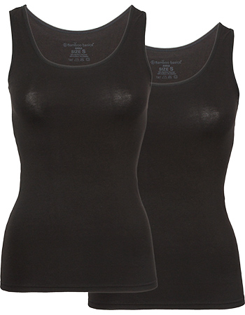 Singlet Anna 2&#8209;Pack Zwart