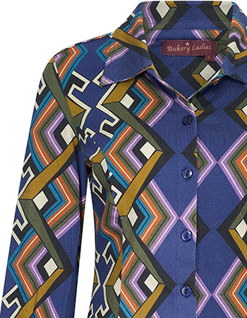 Blouse Ginny Stained Glass Mindnight Blue detail