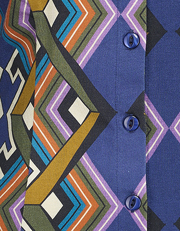 Blouse Ginny Stained Glass Mindnight Blue detail