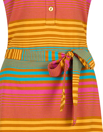 Jurk Polo Tilly Dyded Caramel detail