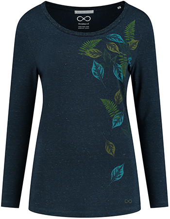 Longsleeve Falling Leaves Blue
