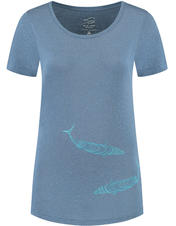 T&#8209;shirt Swimming Fish Indigo